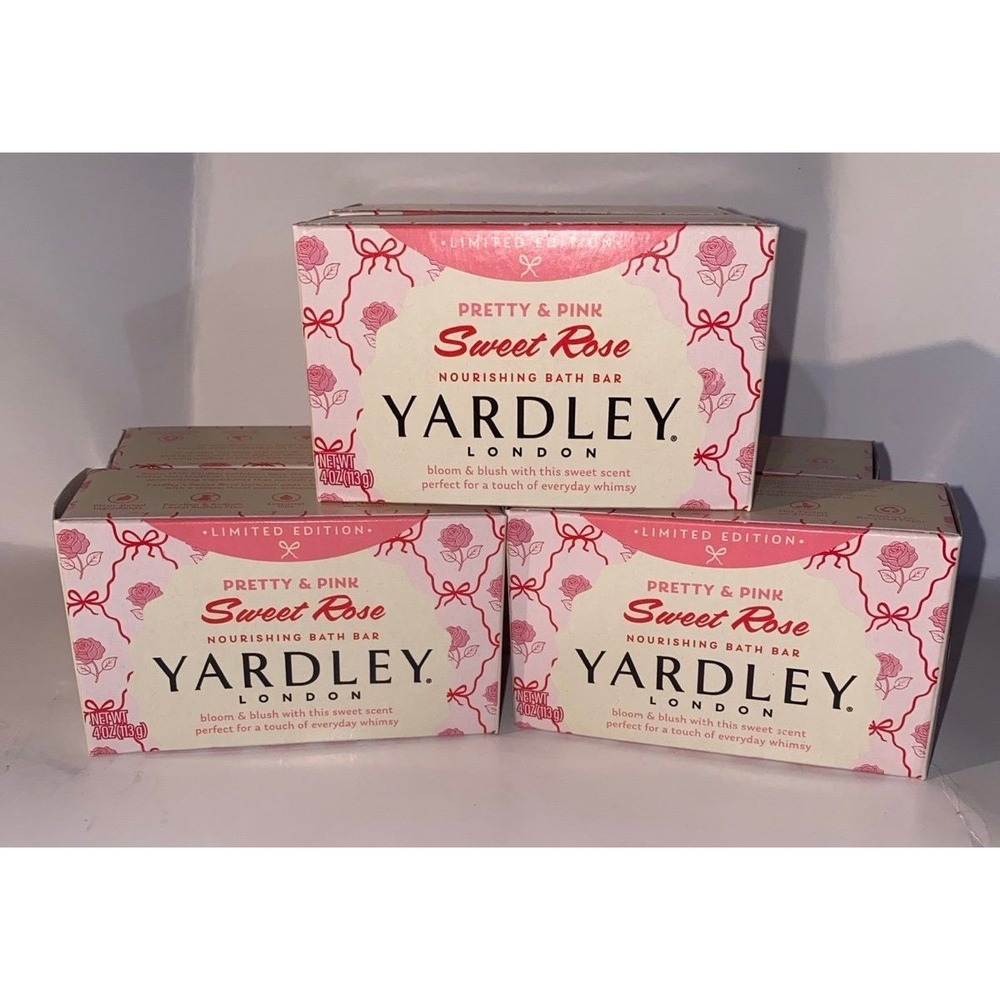 Yardley Sweet Rose Moisturizing Bath Bar Soap